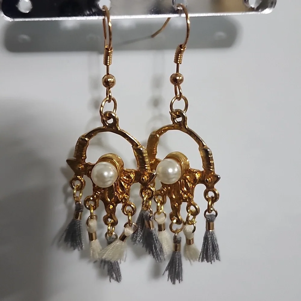 Handcrafted Boho Belle Tassel Earrings - Picture 4 of 5